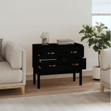 Console Cabinet Black 90x40x78 cm Solid Wood Pine 821743