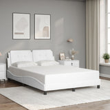 Bed Frame without Mattress "Zadar" White 140x190 cm Faux Leather 3208178