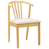 Dining Chair 2 pcs Natural and Light Solid Rubberwood 42020395