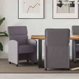 Dining Chairs with Wheels 2 pcs Grey 58 x 65 x 98 cm 42017886
