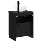 Bathroom Furniture Set Black Oak Engineered Wood 3404215