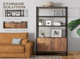 Industrial Bookshelf, Storage Shelf, Large Bookcase with 3 Open Shelves, Multifunctional Rack for T3398P329449