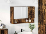 Mirror Cabinet Smoked Oak 59 x 17 x 55 cm Engineered Wood 883369
