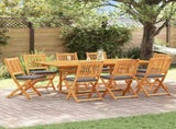 Folding Chair 8 pcs Grey 49 x 57.5 x 92cm Solid Acacia wood 3329130