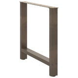 Dining Table Legs Natural Steel 2 pcs 80x cm Steel 4013315