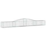 Arched Gabion Baskets 6 pcs 400x50x40/60 cm Galvanised Iron 3146961