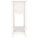 Planter with Shelf White 82.5x34.5x81 cm Solid Wood Pine 823760