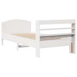 Bed Frame without Mattress White 90x200 cm Solid Wood Pine 3306985