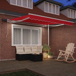 Retractable Awning with Manual Red 300 x 250 cm Fabric 3330142