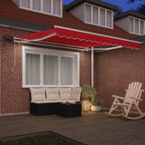 Retractable Awning with Manual Red 300 x 250 cm Fabric 3330142