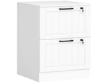 2 Drawer Filing Cabinet with Lock, Office Storage Cabinet with Adjustable Hanging Bars for A4 Letter T3398P425002