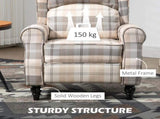 Wingback Recliner Armchair for Living Room, Pushback Reclining Chair with Round Armrests, Footrest T3398P330384