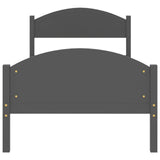 Bed Frame without Mattress Dark Grey Solid Pine Wood 100x200cm 322047