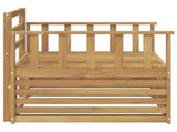 Outdoor Sofa Solid Acacia Wood White 3439126