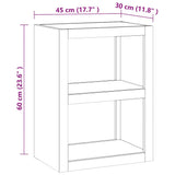 340750 Side Table 45x30x60 cm Solid Wood Teak