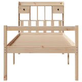 Bookcase Bed without Mattress 75x190 cm Small Single Solid Wood Pine 3322039