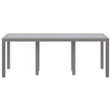 Garden Dining Table Light grey 200 x 100 x 73 cm Poly Rattan 871691