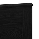 Headboard with Headboard Black Oak 150 cm Engineered Wood 887442