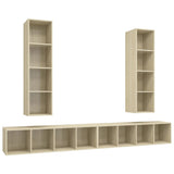 Wall-mounted TV Cabinets 4 pcs Sonoma Oak Engineered Wood 3079892