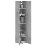 Highboard Concrete Grey 34,5x34x180 cm Engineered Wood 3198805