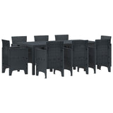 Garden Dining Set 9 pcs Anthracite Polypropylene 3378572