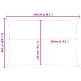 Sun Shade Sail Light Grey and White 6 x 4 m 42031131