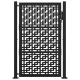Garden Gate Black 100x150 cm Steel Cross Design 4101001