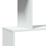 Room Divider Bookcase 3-Tier White 70x24x97 cm Engineered Wood 858111