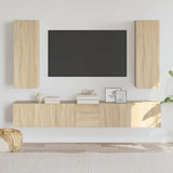 5 Piece TV Cabinet Set Sonoma Oak Engineered Wood 3114248