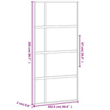 Sliding Door Black 102.5x205 cm Tempered Glass and Aluminium 155230