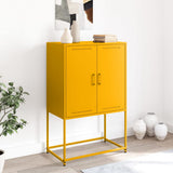 Highboard Mustard Yellow 68.5x38.5x107 cm Steel 846509