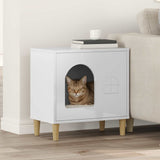 Cat House Gloss White 51 x 30 x 52 cm Engineered Wood 8000666