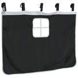 Curtains for Loft Bed with Tunnel and Tower White and Black 835919