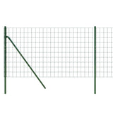 ZNTS Wire Mesh Fence Green 0.8x25 m Galvanised Steel 154072