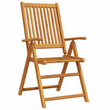 Garden Dining Set Folding 7 pcs Brown Solid Acacia Wood 3394735