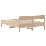 Bed Frame without Mattress 135x190 cm Double Solid Wood Pine 842770