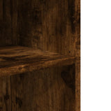 Side Table with Wheels Smoked Oak 55x60x78 cm Engineered Wood 853159