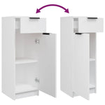 ZNTS 3 Piece Bathroom Cabinet Set White Engineered Wood 3115868