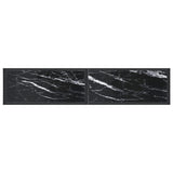Console Table Black Marble 160x35x75.5cm Tempered Glass 331681