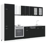 Kitchen Unit Lyon 8 pcs Black Oak Engineered Wood 3445843