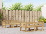 Outdoor Sofa Set 8 pcs White Solid Acacia Wood 3387798