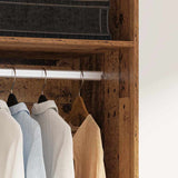 Wardrobe with Shelf Old Wood 50 x 50 x 200 cm Engineered Wood 875009