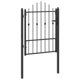 Fence Gate HORST 100 x 125 cm Metal Black Lockable 42034050