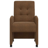 Dining Chairs with Wheels 2 pcs Brown 57 x 67 x 98 cm 42017896
