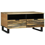 Coffee Table Brown and Black 80 x 54 x 40 cm Solid Acacia wood 4017949