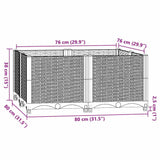 Raised Bed 80x80x38 cm Polypropylene 316525