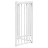 Dog Gate Foldable 3 Panels White 150 cm Solid Wood Fir 352278