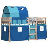 Bunk Bed without Mattress Blue 90x190 cm Solid Wood Pine 3283995