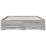Bed Frame Grey Sonoma Engineered wood 140 x 190 cm Bed Frame 3280403