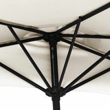 44587 Balcony Parasol with Aluminium Pole Sand 270x144 cm Half